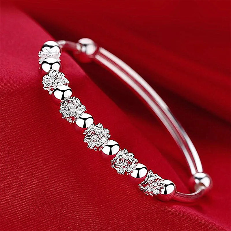 Luxury 925 Sterling Silver Bracelets - Vintage Original Starry Sky Carving Adjustable Bangles Party Wedding Fine Jewelry