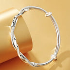 Luxury 925 Sterling Silver Bracelets - Vintage Original Starry Sky Carving Adjustable Bangles Party Wedding Fine Jewelry