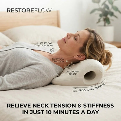 Ergonomic Cervical Neck Traction & Massage Pillow