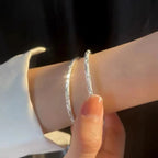 Luxury 925 Sterling Silver Bracelets - Vintage Original Starry Sky Carving Adjustable Bangles Party Wedding Fine Jewelry